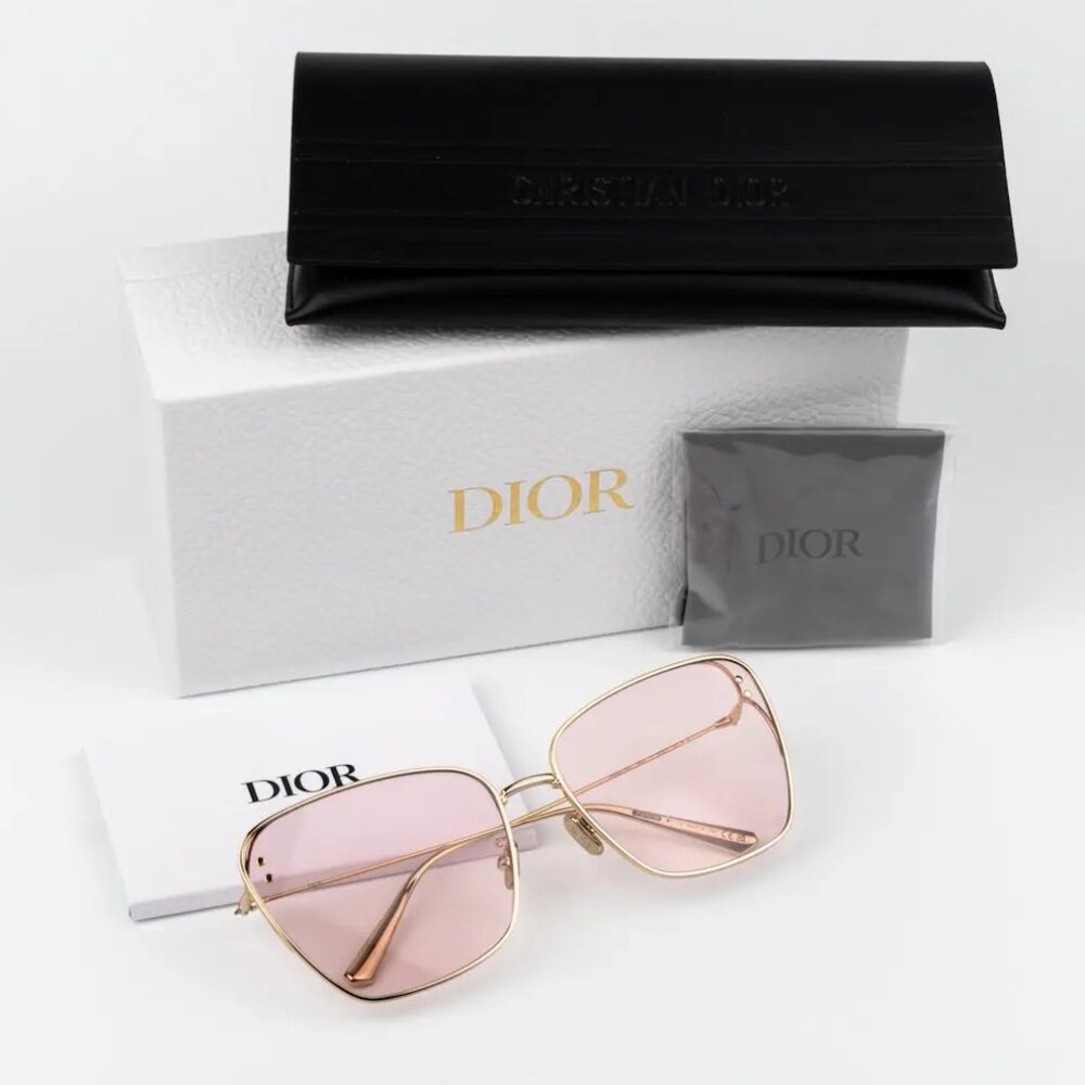 NEW  DIOR SUNGLASSES MISSDIOR B2U  WOMEN MISSDIOR B2U B0L0 PINK GOLD SUNGLASSES
